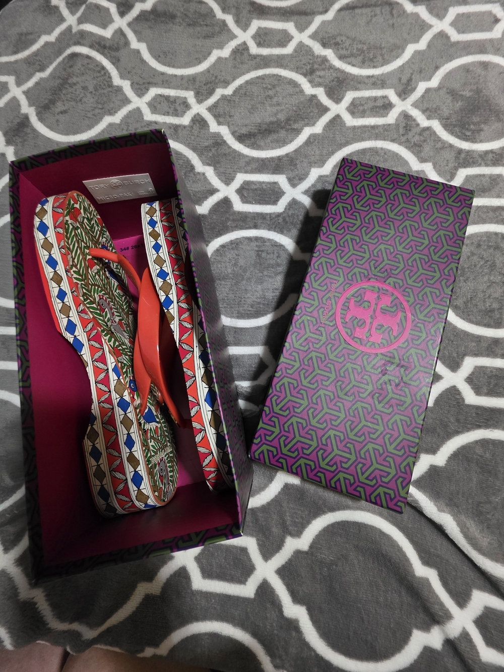 Tory Burch Spicy Orange Wedge Size 7